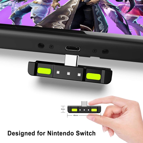 Bluetooth 5.0 Audio Transmitter Adapter with USB C Connector APTX Low Latency for NSwitch™ Lite Accessories