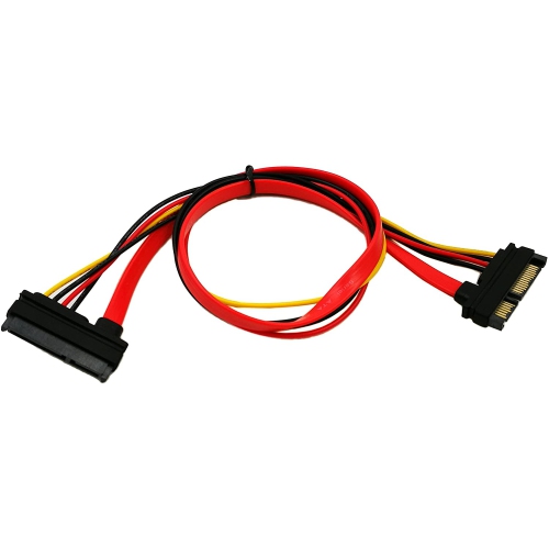 22-pin Sata Male to Female Data and Power Combo Extension Cable - Slimline Sata Extension Cable M/f -