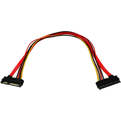 22-pin Sata Male to Female Data and Power Combo Extension Cable - Slimline Sata Extension Cable M/f -