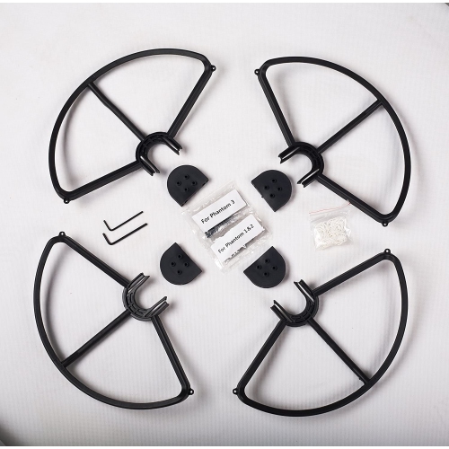 Snap On/Off Prop Guards 4 xBlack Compatible for DJI Phantom 1 & 2 Phantom 3 Tool Free Quick Release Quick