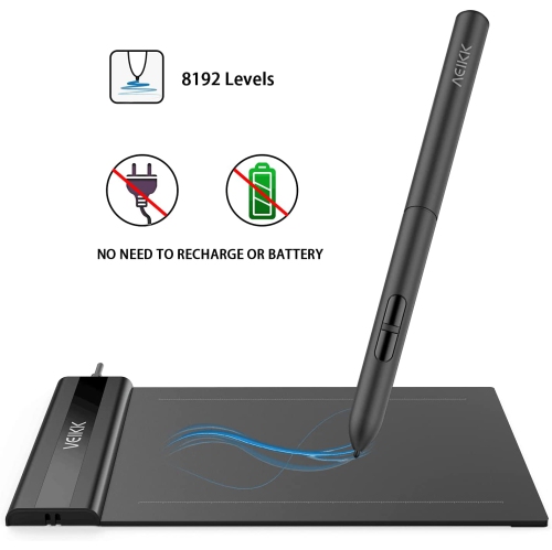 OSU Tablet S640 Ultra-Thin 6x4 Inch Graphics Drawing Tablet with Battery-Free Pen 8192 Levels Pressure