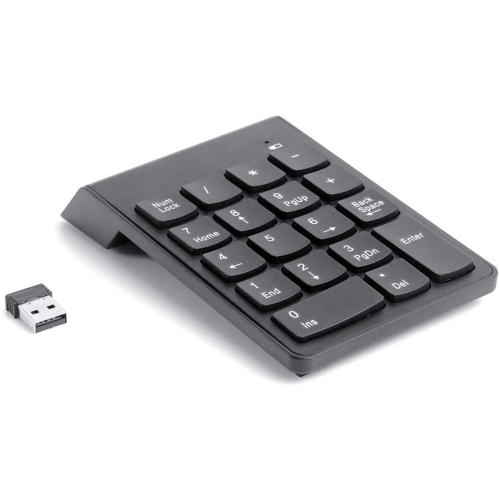 Clavier numérique à 18 touches, pavé numérique sans fil avec récepteur USB 2,4 GHz, compact et mince pour portable