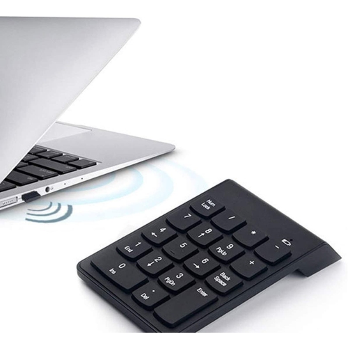 Clavier numérique à 18 touches, pavé numérique sans fil avec récepteur USB 2,4 GHz, compact et mince pour portable
