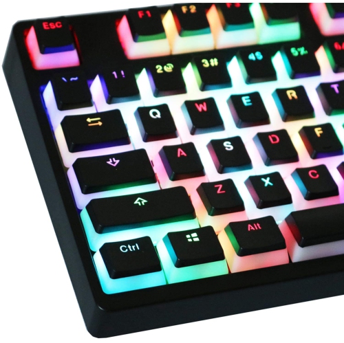 Keycaps Backlit Pudding Keycap Set Doubleshot Translucent OEM Profile with Keycaps Holder and Puller