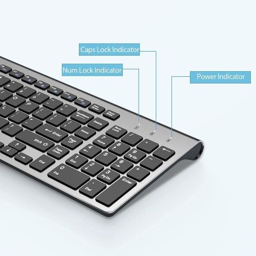 Wireless Keyboard, 2.4G Slim and Compact Wireless Keyboard for PC, Mac,iMac，Desktop, Computer, Laptop,