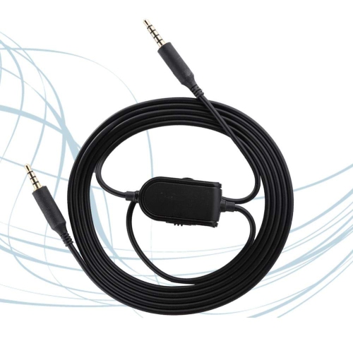 Replacement Audio Cable for Gaming Headset 2M 3.5mm Gold-Plated Weaving Audio Cord for Astro A10 Astro A40