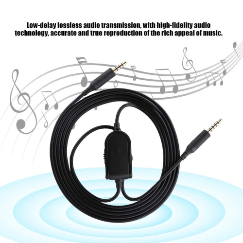 Replacement Audio Cable for Gaming Headset 2M 3.5mm Gold-Plated Weaving Audio Cord for Astro A10 Astro A40