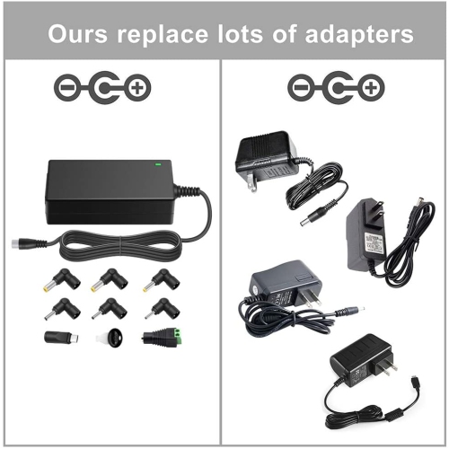 45W 5V 6V 7.5V 9V 12V 13.5V 15V Universal AC Adapter for Household Electronics Routers CCTV IP Cameras Speaker