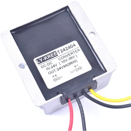 ALBERTATECH  Car Dc 24V 4A Voltage Stabilizer Surge Protector Power Supply Regulator for Auto Truck Vehicle Boat Solar System