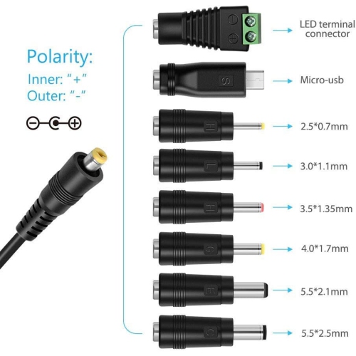 36W Universal 3V 4.5V 5V 6V 7.5V 9V 12V AC DC Adapter Power Supply for LCD LED Light Strip Router Speaker Smart