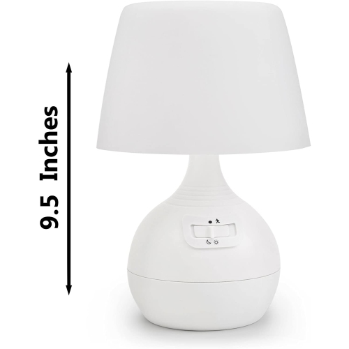 12-LED Battery Operated Motion Sensing Table Lamp - Dual Color Range - Available Settings Include Manual &