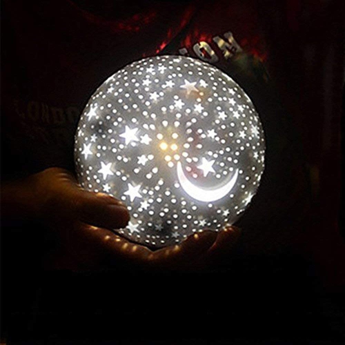 E ELELIFE Ceiling Projector, Star Night Light with 4 LED Bulbs , 360 Degree Rotation Colorful Moon Night Lamp