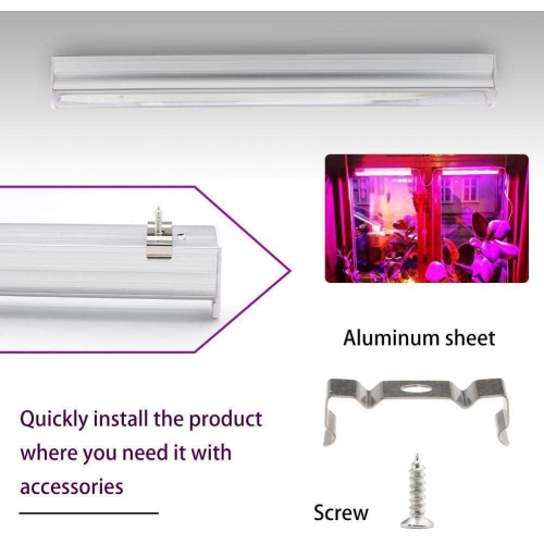 T5 Led Grow Lights Bar, 5Pcs Full Spectrum Grow Lamp Tube for Seed Starting/Indoor Plant/Flower Bloom/Veg,