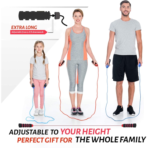 All-Purpose Fitness Jump Rope - Ideal for All Ages & Skill Levels, Indoor/Outdoor, Easily Adjustable, Comfortable