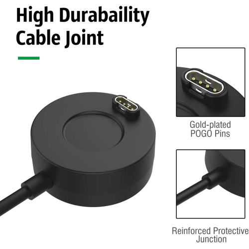 AlbertaTech Dock Charger for Garmin Active 3, 4, 4S, Venu, Fenix 5, 5 Plus, 5S, 5S Plus, 5X, 5X Plus, 6, 6S, 6X, 6 Pro, 6S