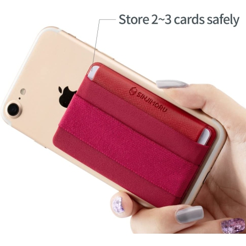 Phone Grip Credit Card Holder for Phone, Stick-On Phone Card Case, Secure Phone Finger Strap for iPhone Case.