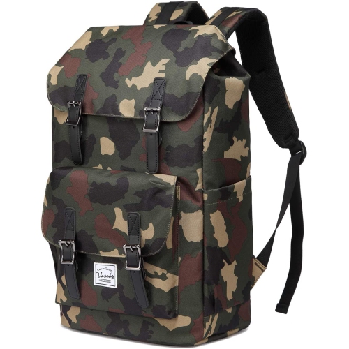 Backpack for Men, Casual Water-Resistant Hiking Camping Daypack Rucksack Travel School Backpack Drawsg