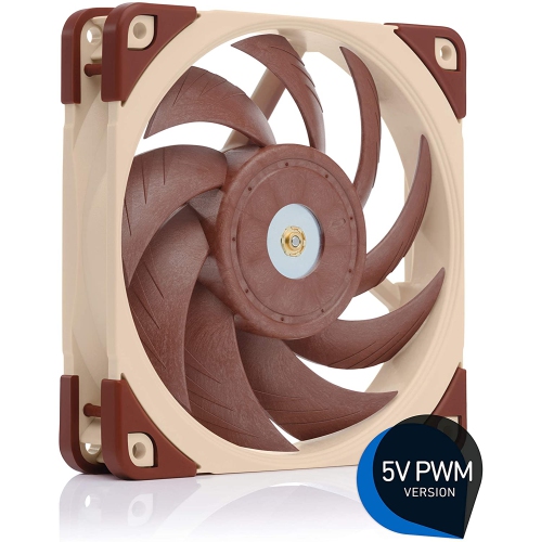 ALBERTATECH  Nf-A12X25 5V Pwm, Premium Quiet Fan With USB Power Adaptor Cable, 4-Pin, 5V Version (120Mm, Brown)