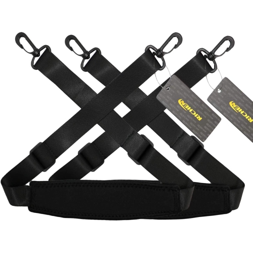 Replacement Shoulder Strap Adjustable Luggage/Laptop/Camera Bag Strap with  Swivel Hook,Pack of 2,Black