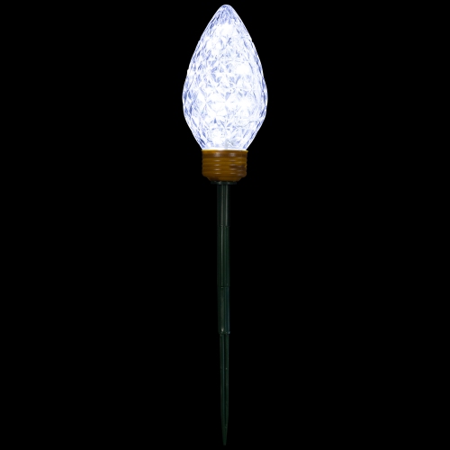 5ct LED Lighted C9 Christmas Pathway Marker Lawn Stakes - Clear Lights
