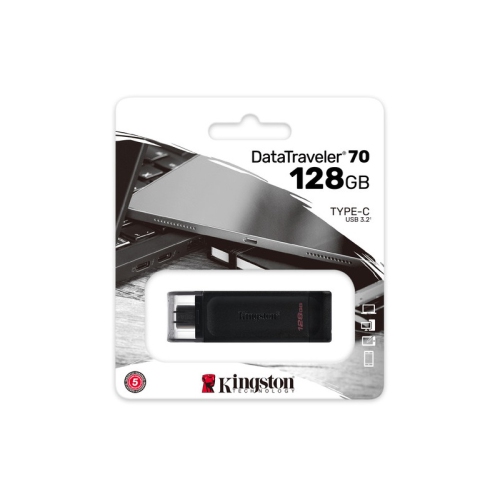 Image 1 de 1.. Clé USB 3.2 de type C DataTraveler 70 de 1re génération de 128 Go de Kingston