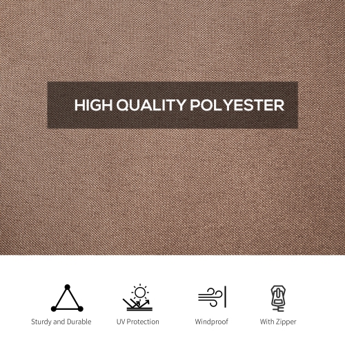 Outsunny 10' x 10' Universal Gazebo Sidewall Set with 4 Panels, Hooks/C-Rings Included for Pergolas & Cabanas, Brown