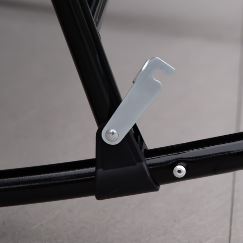 Outsunny 3pc Patio Foldable Rocking Chair Set, Outdoor Rocking Chairs and Table Bistro Set w/ Padded Seat, Headrest, Backrest for park, backyard,