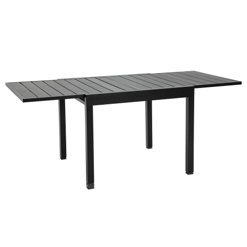 black 6 person patio table