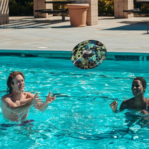 20" Aqua Blue and Green Fun Monster Disc Swimming Pool Toy