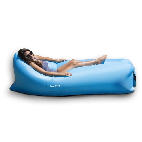 Inflatable Blue Easy Breeze Land or Water Air Sofa, 94-Inch