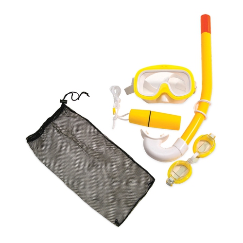 Yellow Junior Combo Swimming Pool Snorkel Set