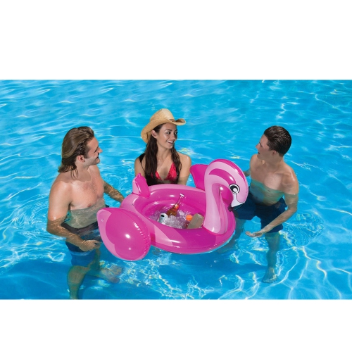 Inflatable Pink Flamingo Swimming Pool Float, 28-Inch