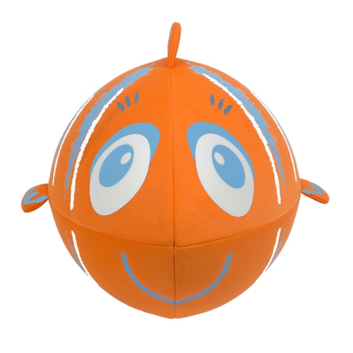 Inflatable Orange and Blue Fish Swimming Pool and Beach Ball, 27-Inch