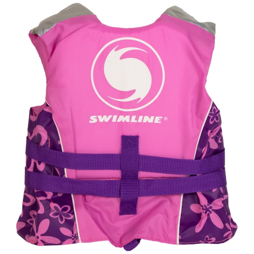 Pink and Purple Swimming Pool Girls Floral Life Jacket Vest - Up to 50lbs