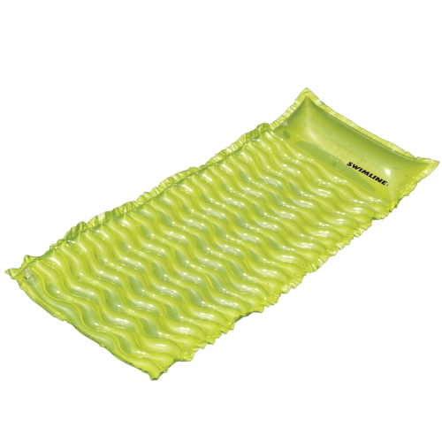 SWIM CENTRAL  70-Inch Inflatable Lime Bubble Swirled Swimming Pool Air Mattress Float In Green