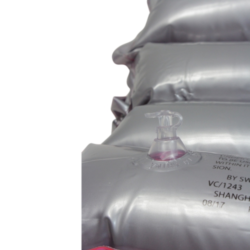 30-Inch Inflatable Transparent Pink With Metallic Silver Surf Rider Pool Float