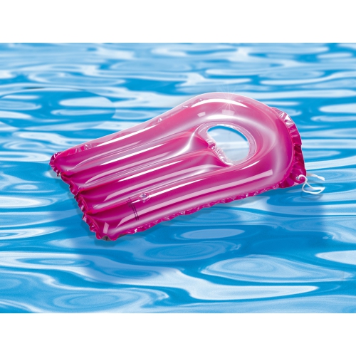 30-Inch Inflatable Transparent Pink With Metallic Silver Surf Rider Pool Float