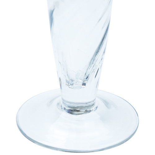 16" Clear Swirled Glass Taper Candle Holder