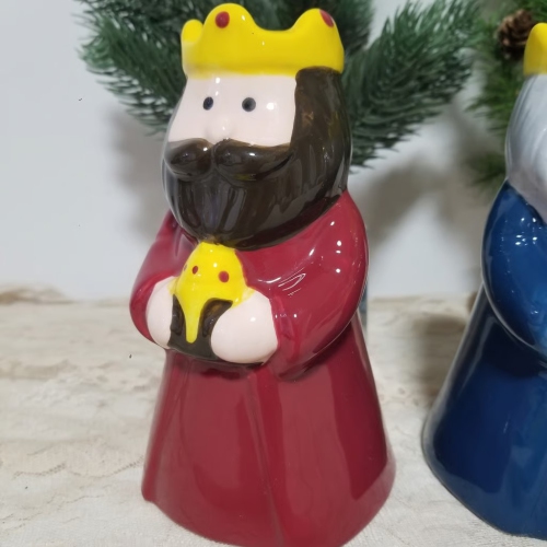 Set of 3 Wise Men Christmas Nativity Taper Candle Holders 6.5"