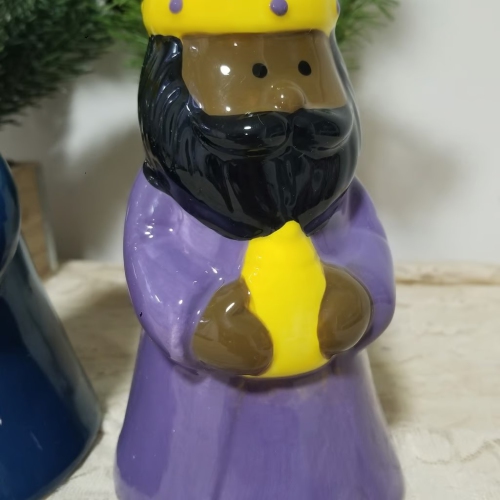 Set of 3 Wise Men Christmas Nativity Taper Candle Holders 6.5"