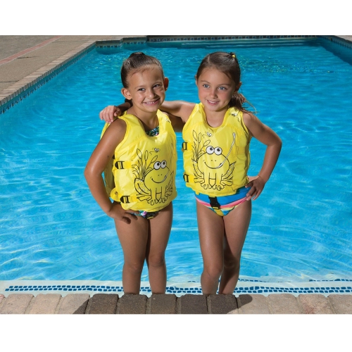 14" Yellow Intermediate Unisex Child Hungry Frog Swim Vest