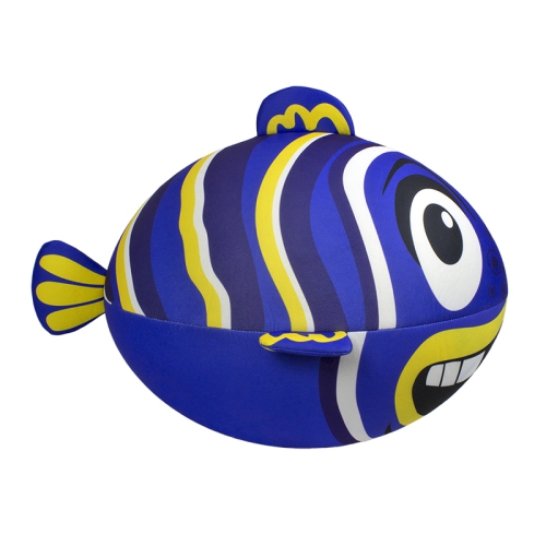 Inflatable Blue and Yellow Fish Swimming Pool and Beach Ball, 27-Inch