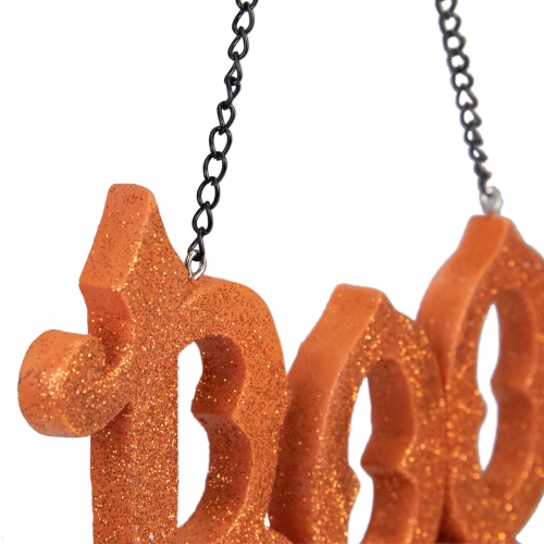 Set of 3 Orange Boo, Spooky, and Beware Hanging Halloween Decorations 5.75"