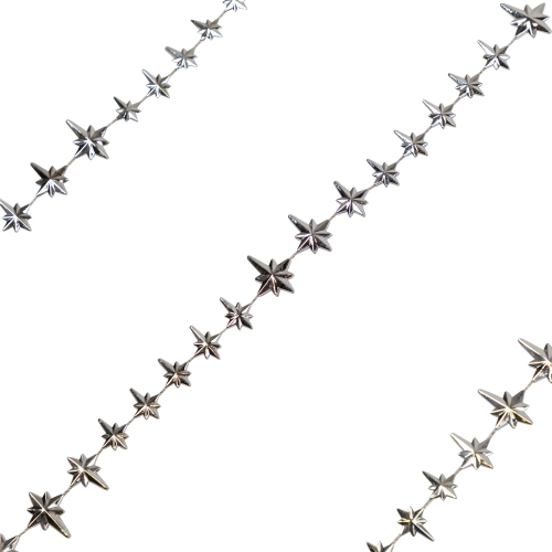 9' x 1" Shiny Star of Bethlehem Beaded Artificial Christmas Garland - Unlit