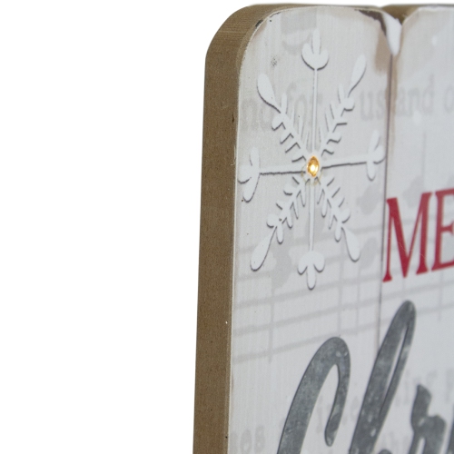 19" Lighted Snowmen 'Merry Christmas' Wall Decor