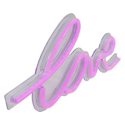 18" Pink LED Lighted 'Love' Neon Style Valentine's Day Wall Sign