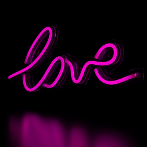 18" Pink LED Lighted 'Love' Neon Style Valentine's Day Wall Sign