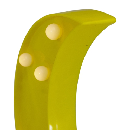 9.5" LED Lighted Yellow Crescent Moon Marquee Wall Sign