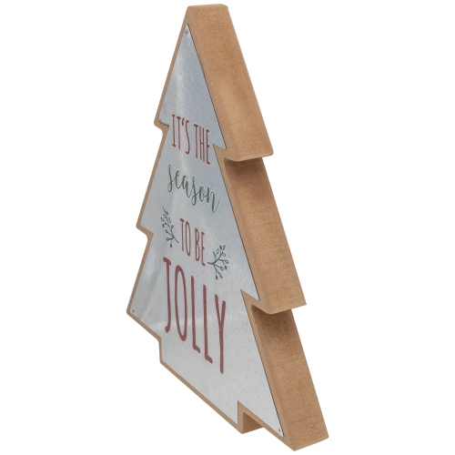 10" Tree Shaped Tis the Season to be Jolly Christmas Sign