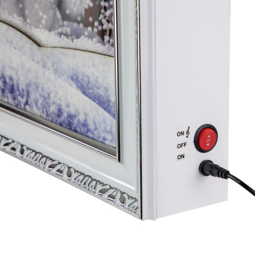 15" LED Lighted Musical Snowing Snowman Wall Plaque